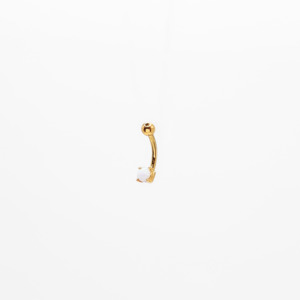 Daith Rook: Opal Curved Barbell - 16G