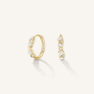 All: Rosefield - Playful Crystals Baguette Hoops