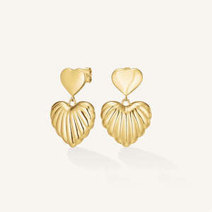 All: Rosefield - Double Heart Earrings