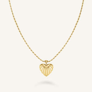 All: Rosefield - Ridged Heart Pendant