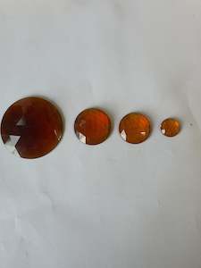 Round Amber Faceted Jewels T