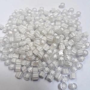 Millefiori Nt: White Stars on clear (4/5mm)