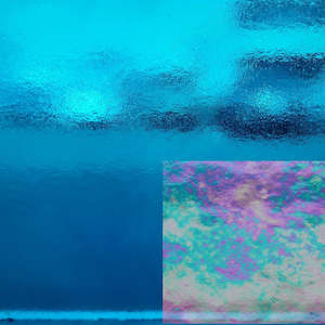 96 Coe Iridised Luminescent Glass: Irid Sea Blue T