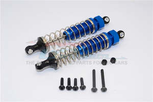 Tamiya Parts: GPM Aluminum 95mm Rear Adjustable Spring Damper 2 pcs Blue For Tamiya TT02B