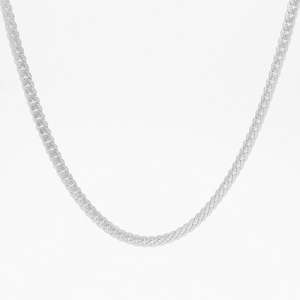Mens Necklaces: Stainless Steel 6mm Pattern Link Chain Necklace