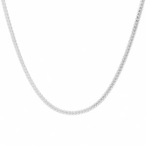 Mens Necklaces: Stainless Steel 4mm Pattern Link Chain Necklace