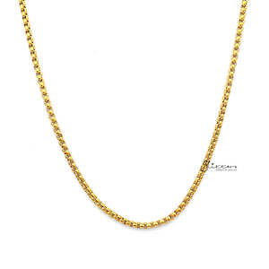 Pendant Chain: Gold I.P Stainless Steel Classic Rolo Cable Chain Necklaces - 3mm width | 61cm length