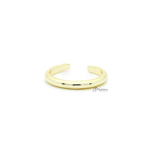 Toe Rings: 2mm Plain Band Toe Ring - Gold
