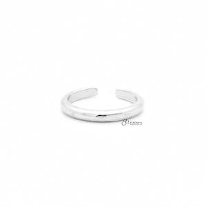 Toe Rings: 2mm Plain Band Toe Ring - Silver