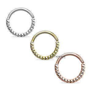 Clearance Sale: Grooved Half Circle Bendable Nose Septum and Ear Cartilage Hoops