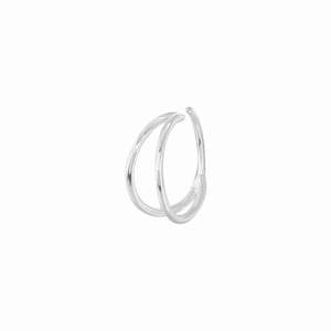 Non Piercing: Sterling Silver Two Lines Nose Ring