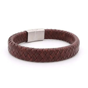 Leather Bracelets: Classic Brown Braided Leather Bracelet