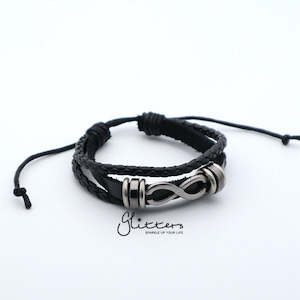 Leather Bracelets: Classic Multilayer Infinity Leather Braceletde