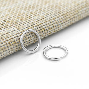 Everyday Jewellery: Sterling Silver Tiny One-Touch Huggie Hoop Earrings