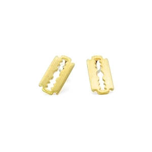 Blade Stud Earrings - Gold