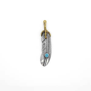 Clearance Sale: Stainless Steel Claw and Feather Pendant