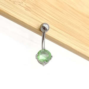 Clearance Sale: Round CZ Belly Button Rings