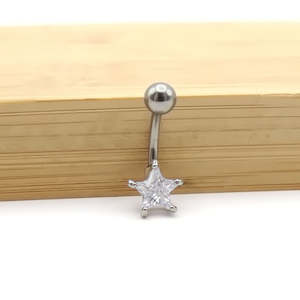 Star CZ Belly Button Rings