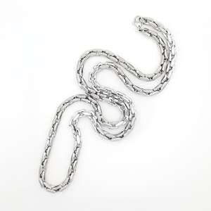 Stainless Steel Box Link Chain Necklace - Silver