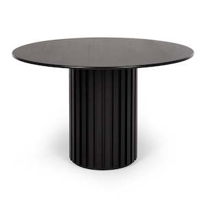 Pedestal Round Dining Table - Black