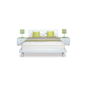 Bedroom: Arctic Slat Bed Queen Frame & Headboard