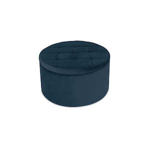 Chest Ottoman with Lid - Atlantic Blue