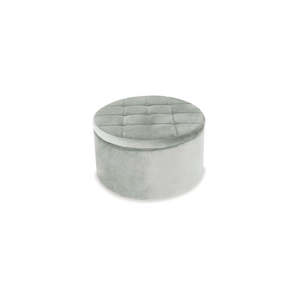 Lounge Ottomans: Chest Ottoman with Storage - Grey