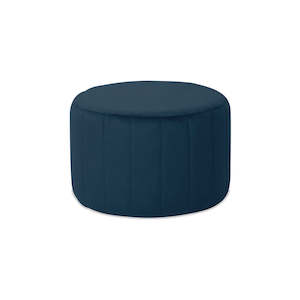 Lounge Ottomans: Mandy Ottoman - Atlantic Blue Velvet