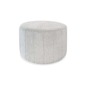 Mandy Ottoman - Light Grey Linen