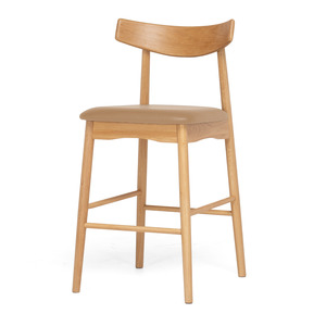Barstools: Hans Barstool Natural Oak Tan PU