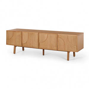 Tv And Entertainment Units: ARC TV Stand (Natural Oak)