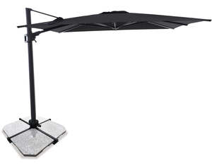 Sirius 3m Square Cantilever Outdoor Umbrella – Black