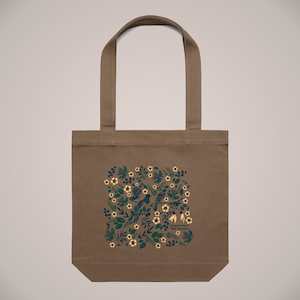 Bags: Birds of a Feather Tote Bag - Walnut