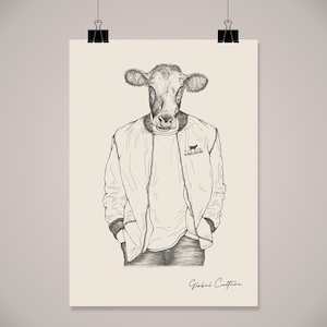 Wall Art: Cool Cow Wall Art