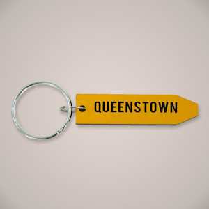 Key Rings: Road Sign - Queenstown Key Ring