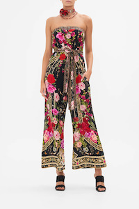 Camilla: Camilla Tie Waist Strapless Jumpsuit -  Reservation For Love