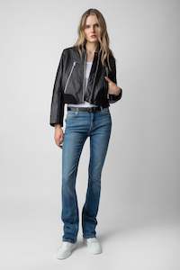 Zadig & Voltaire Bunta Cuir Reversible Leather Jacket - Noir