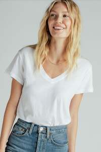 Most Popular: Perfect White Tee Hendrix Basic V-Neck - White