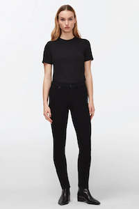 Pants: 7 For All Mankind Roxanne B(air) Mid Rise - Black