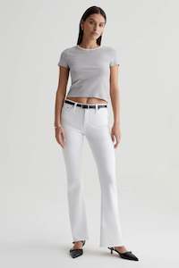 Pants: AG Angel Low-Rise Boot - White