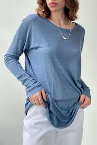 Back In Stock: October Reign Oversized Tee - Blue Sky