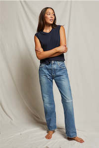 Camisoles Slips: Perfect White Tee Miley Tank - Navy