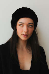 October Reign Fur Beanie - Black