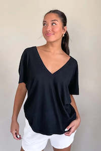 Perfect White Tee: Perfect White Tee ZZ Tee - Black