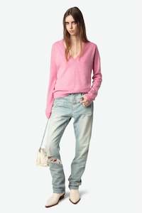 Cashmere: Zadig & Voltaire Vivi Ws Patch Cashmere - Phlox