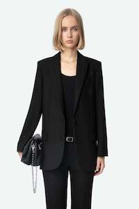 Best Selling: Zadig & Voltaire Viva Strass Star Blazer - Black