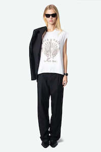 Zadig & Voltaire Cloe Guitar Wings Strass - White