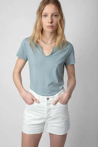 Zadig & Voltaire Tunisien Dots Strass T-shirt - Glacier