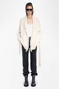 Cashmere: Zadig & Voltaire Alpa Cardigan - Ecru