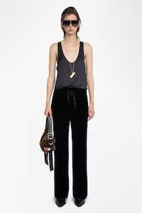 Best Selling: Zadig & Voltaire Poma Velvet Trousers - Black